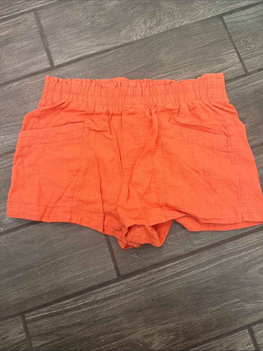 a new day Bright Orange High-Waist Casual Pull-On Shorts